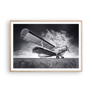 Poszter világos tölgy keretben - A szárnyas vándor - 100x70 cm