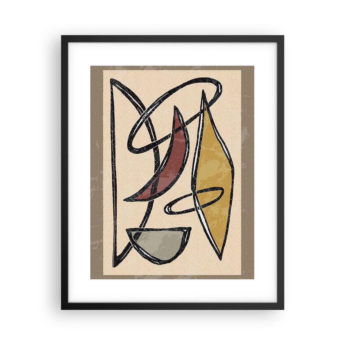 Poszter fehér keretben - Kompozíció - ívek és oválisok - 40x50 cm