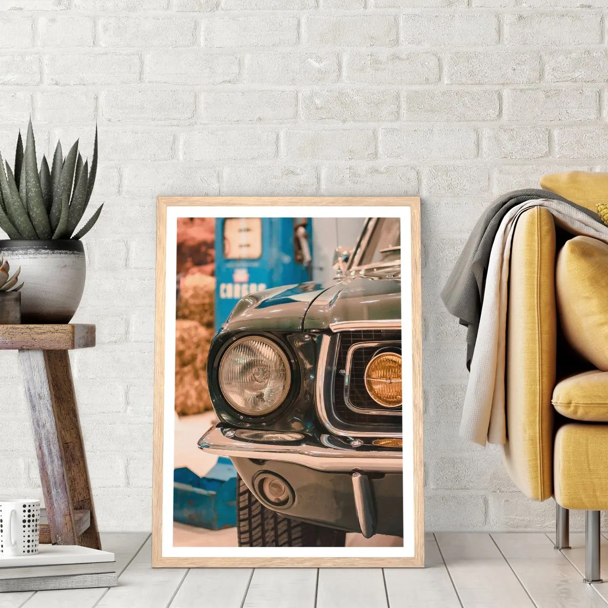 Poszter világos tölgy keretben - Találkozás a legendával - 61x91 cm