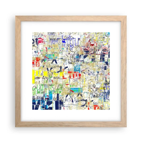 Poszter világos tölgy keretben - Egyszerűen tetszik a szemnek - 30x30 cm