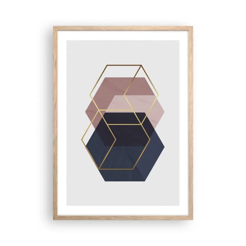 Poszter világos tölgy keretben - Az egyszerűség ereje - 50x70 cm