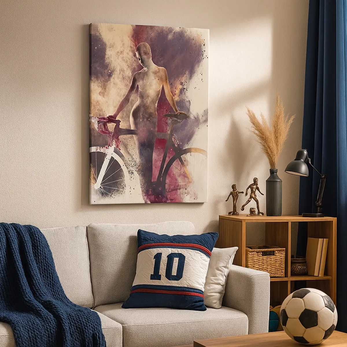 Vászonkép - Márvány formájú kerékpáros lélek - 50x70 cm