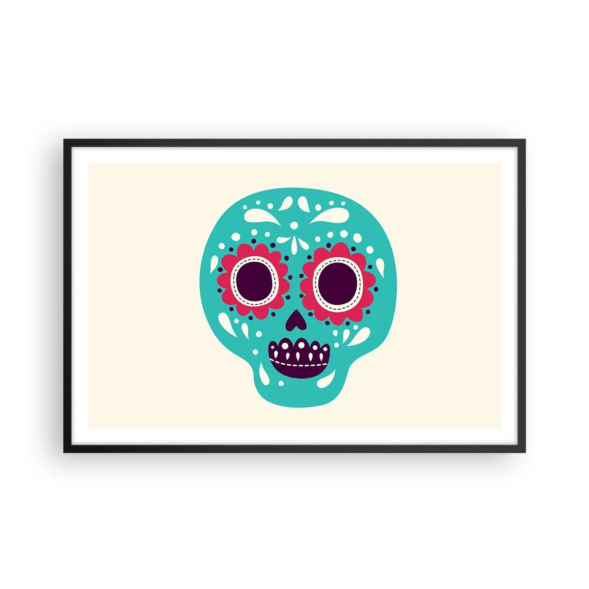 Poszter fehér keretben - Az élet - szórakozás a halálig - 91x61 cm