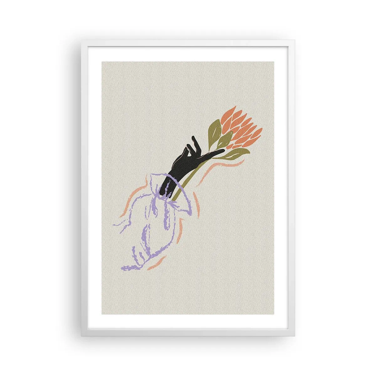 Poszter fekete keretben - Egy testvéri érintés - 50x70 cm