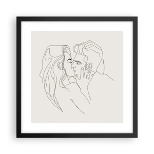 Poszter fehér keretben - Összegabalyodva az érzésben - 40x40 cm