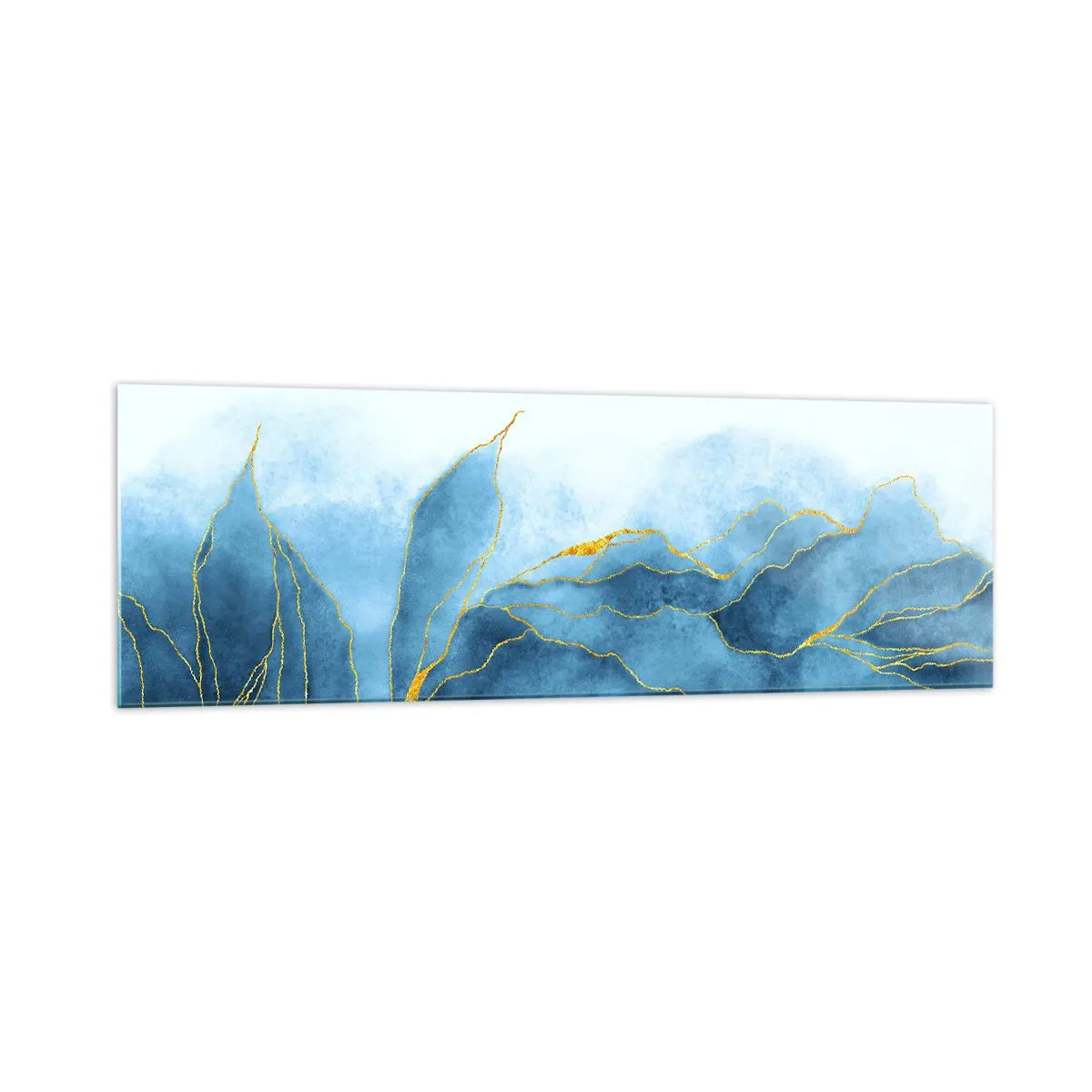 Üveg kép - Kék aranyban - 160x50 cm
