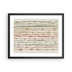 Poszter fehér keretben - Zenei színjegyzetelés - 50x40 cm