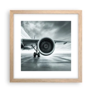 Poszter világos tölgy keretben - Van erő! - 30x30 cm