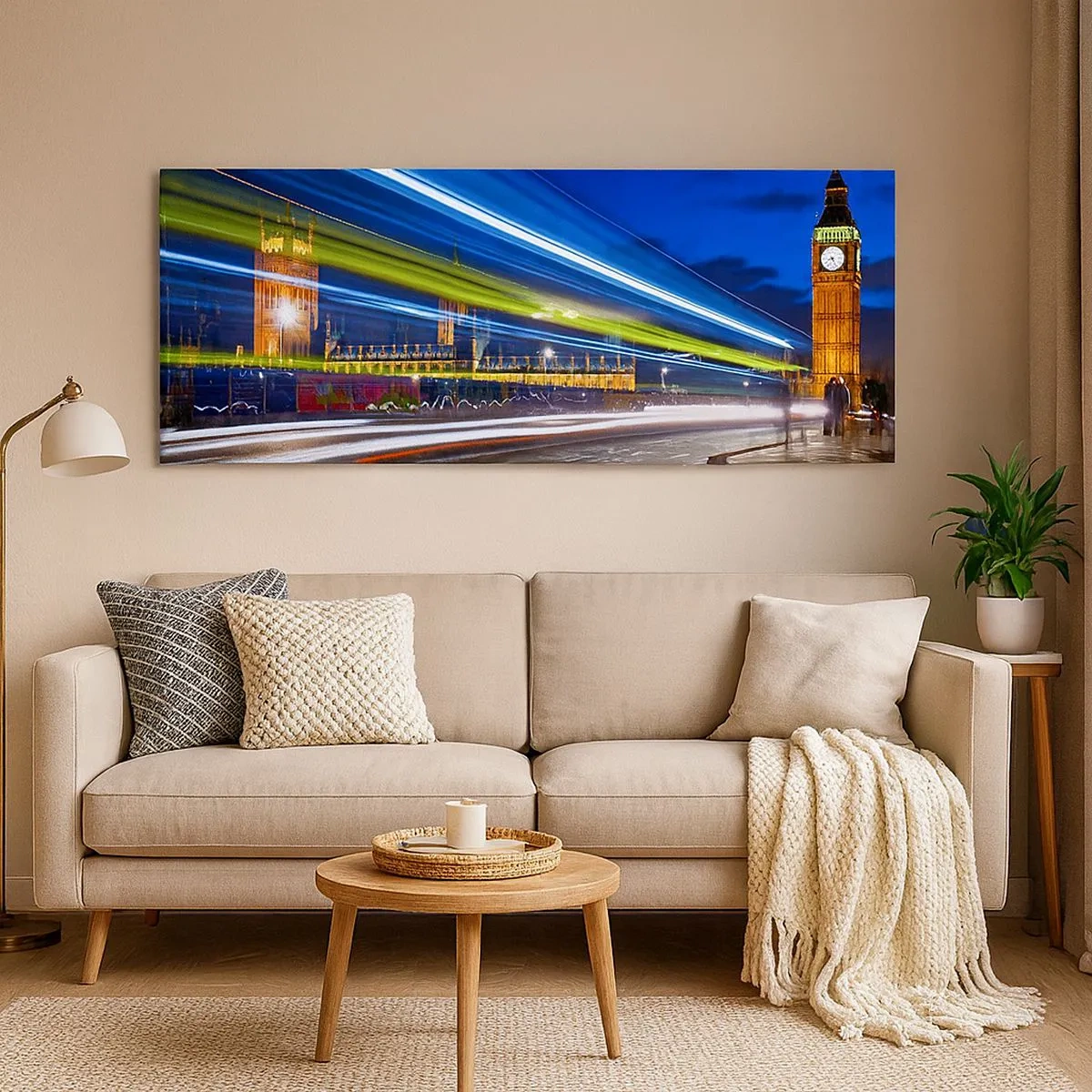 Vászonkép - Big Ben vigyázó szeme alatt - 100x40 cm