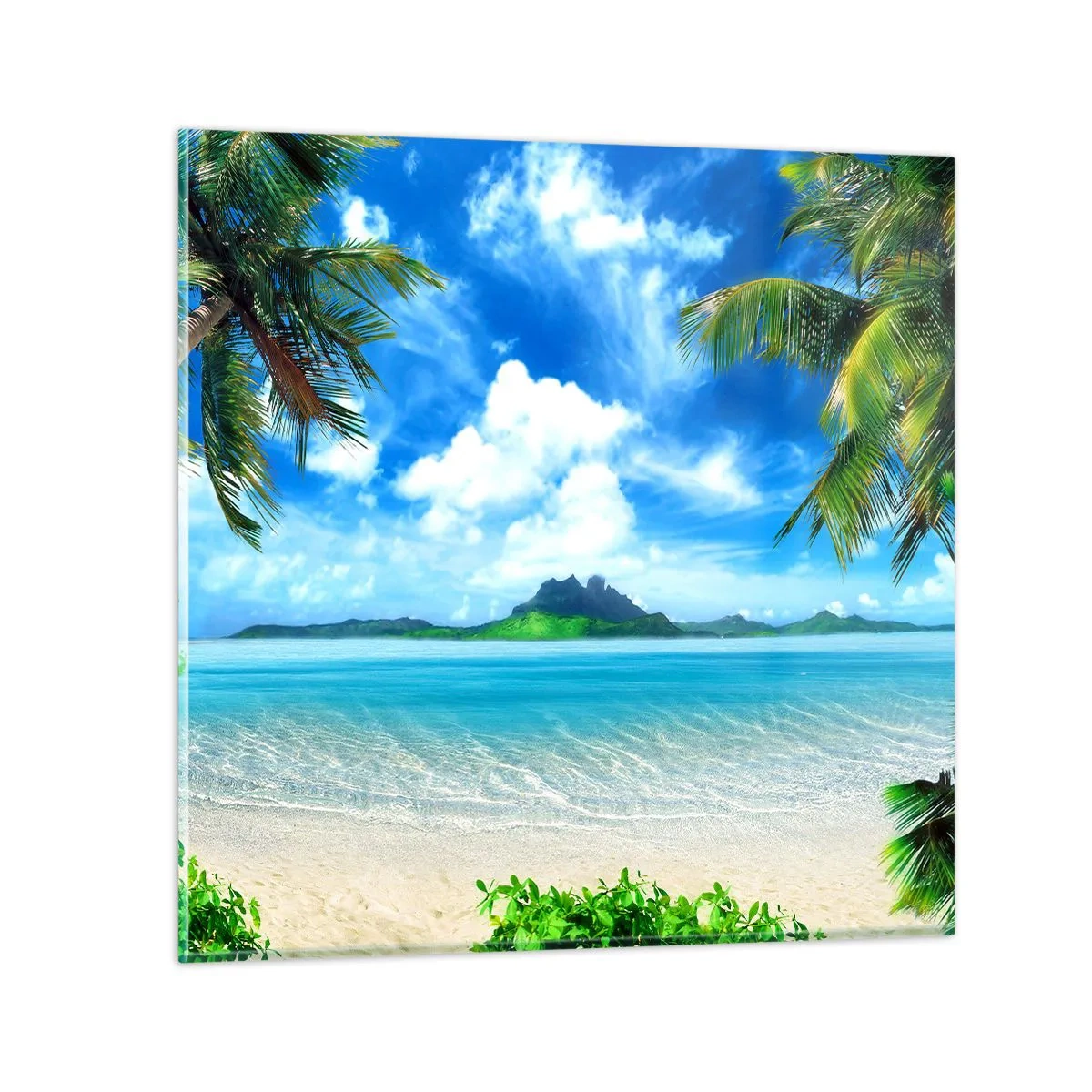 Üveg kép - A trópusi azúrkék - 60x60 cm