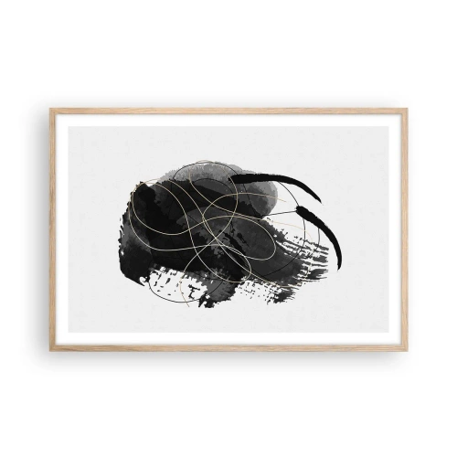 Poszter világos tölgy keretben - Feketéből készült - 91x61 cm