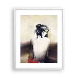 Poszter fekete keretben - Sima vonalak, ovális formák - 40x50 cm