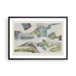 Poszter fehér keretben - Kompozíció üveg mögött - 70x50 cm