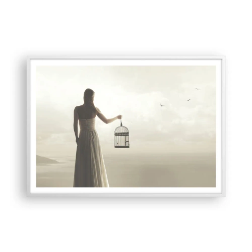 Poszter fekete keretben - Légy szabad - 100x70 cm