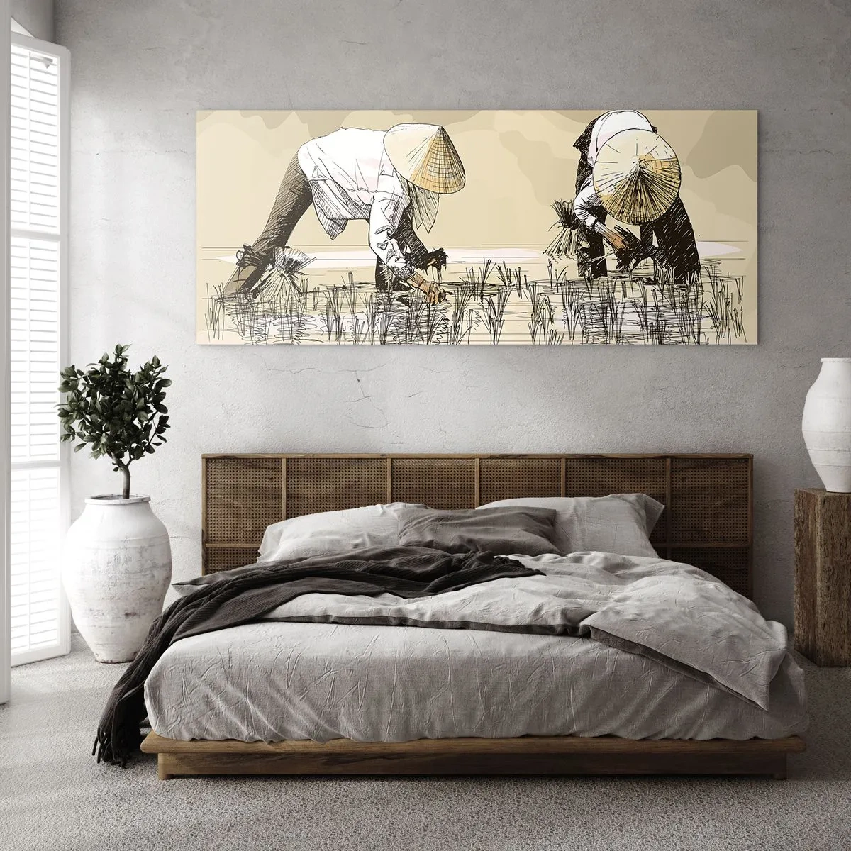 Üveg kép - Sikeres betakarítást - 100x40 cm