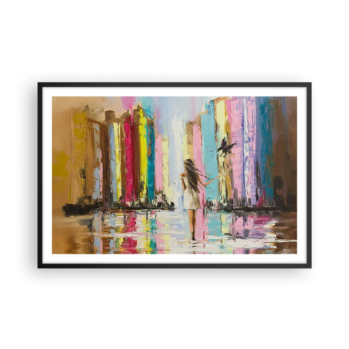 Poszter fehér keretben - Kövessél - 91x61 cm