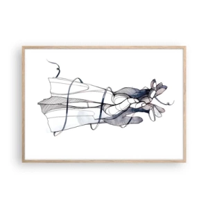 Poszter világos tölgy keretben - Érintés tanulmányozása - 100x70 cm