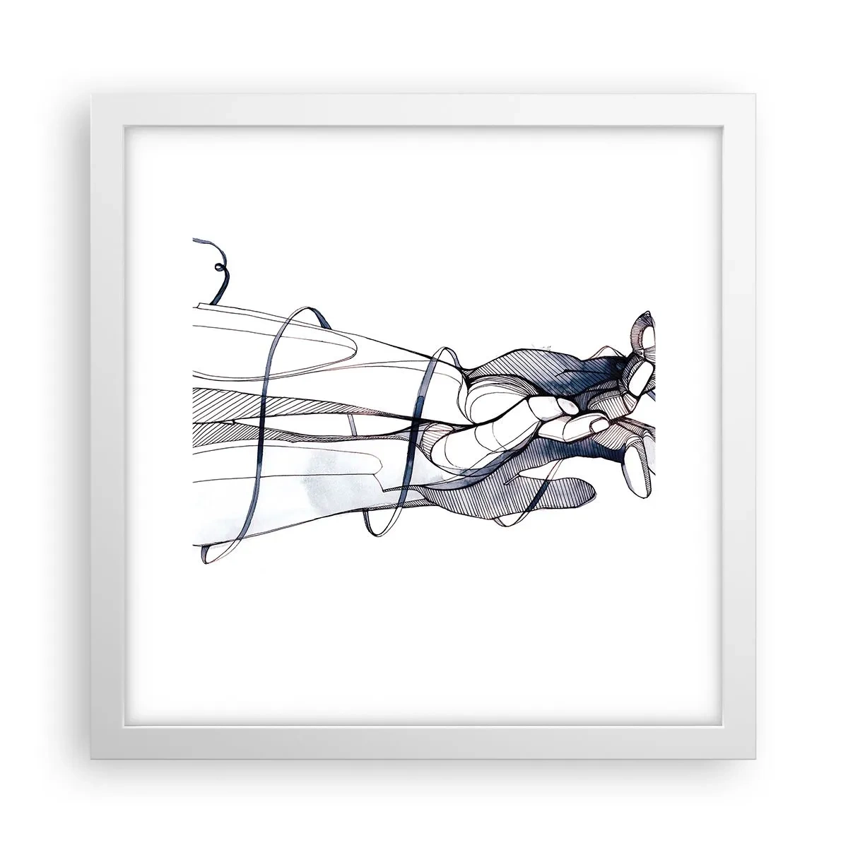 Poszter fekete keretben - Érintés tanulmányozása - 30x30 cm