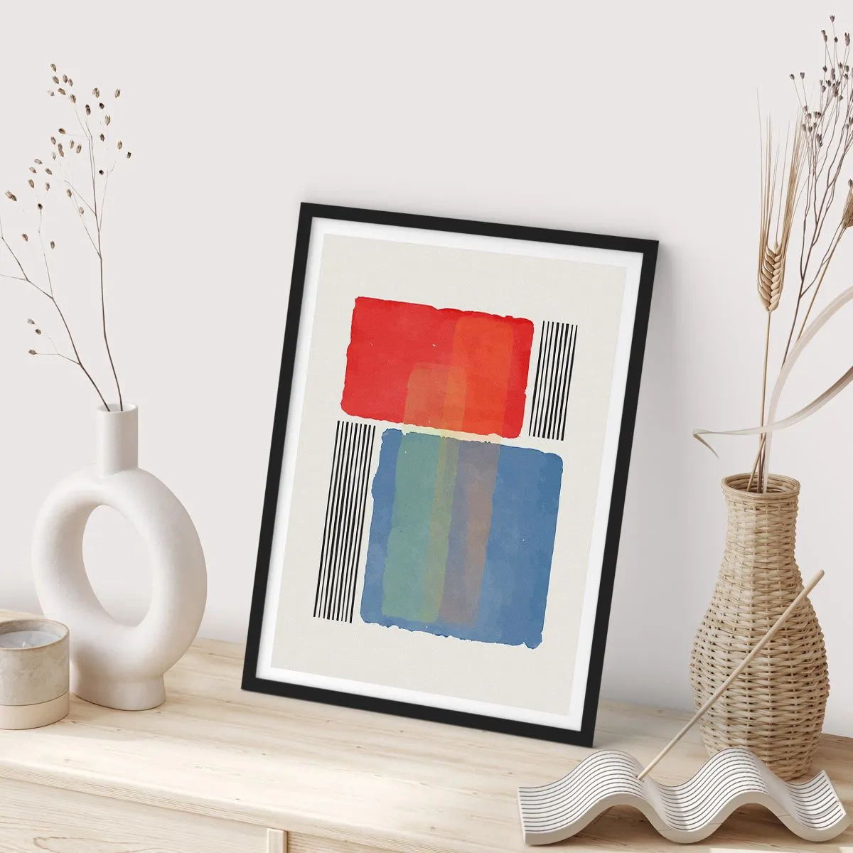 Poszter fehér keretben - A geometria szelleme és betűje - 40x50 cm