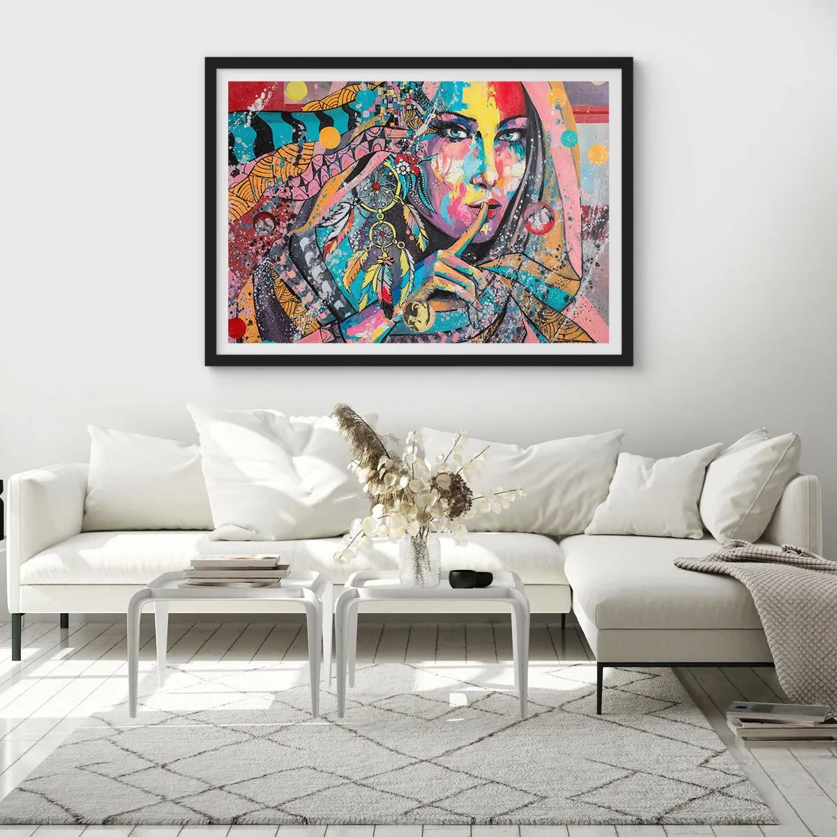 Poszter fehér keretben - Maradj csendben, amíg meg nem érted - 91x61 cm