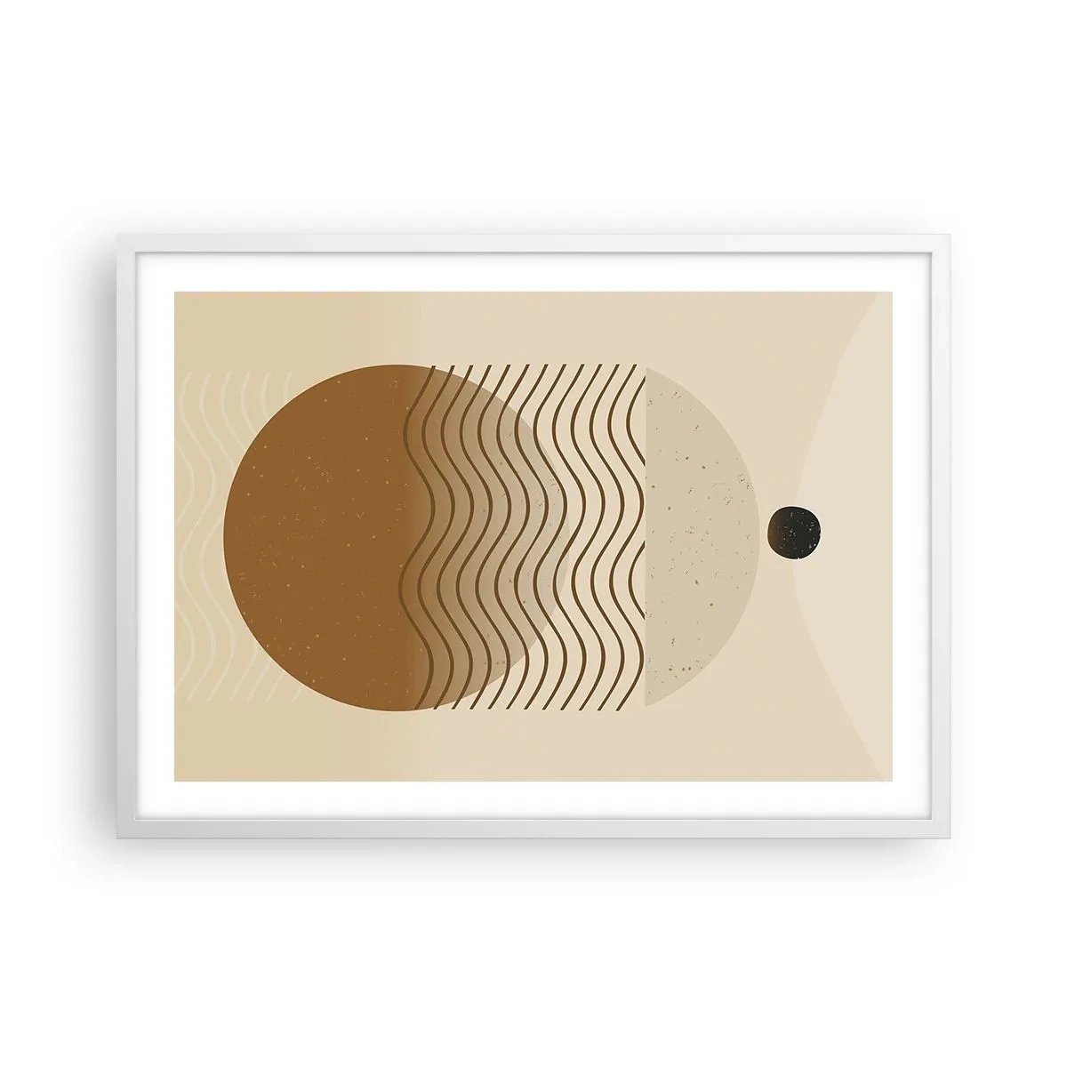 Poszter fekete keretben - A geometriai formák eredetéről - 70x50 cm