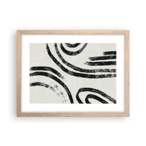 Poszter világos tölgy keretben - Félig megállt - 40x30 cm