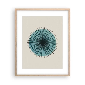 Poszter világos tölgy keretben - Ragyogóan a kékben - 40x50 cm