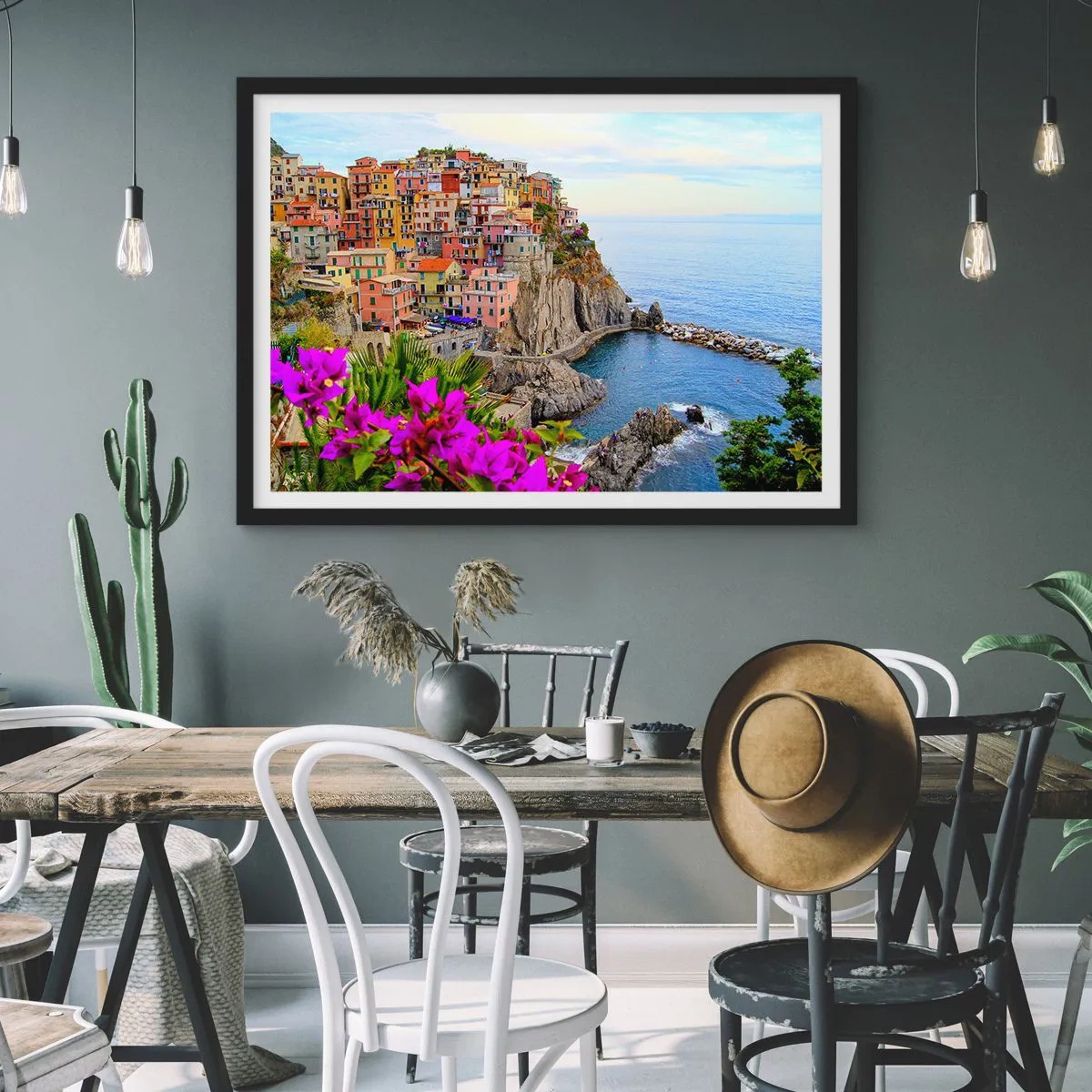 Poszter fehér keretben - Nevető város - 70x50 cm