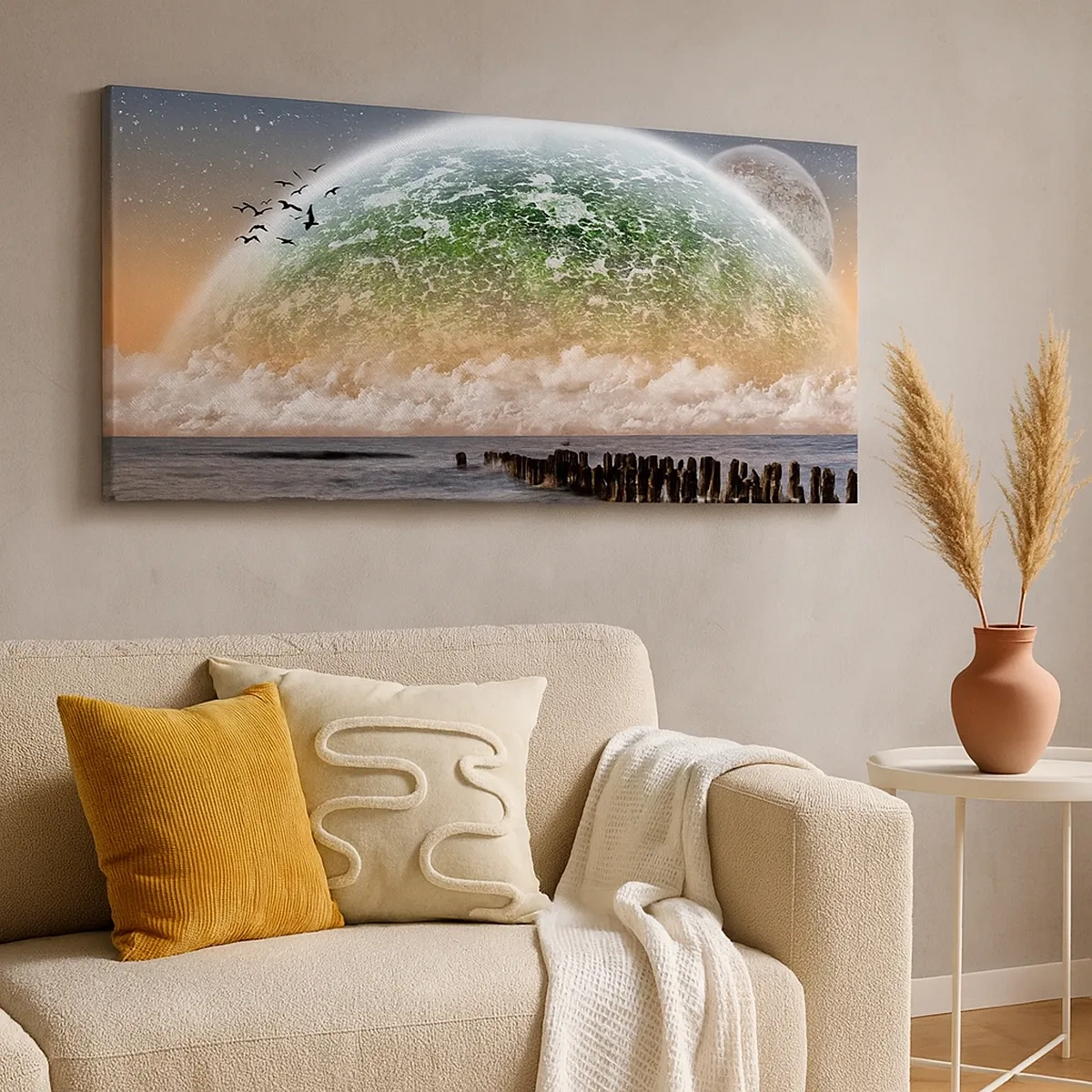 Vászonkép - És a világ kiemelkedett a vízből - 30x30 cm