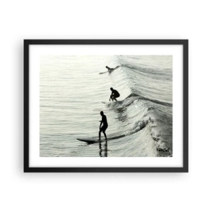 Poszter fehér keretben - A hullámmal találkozni - 50x40 cm