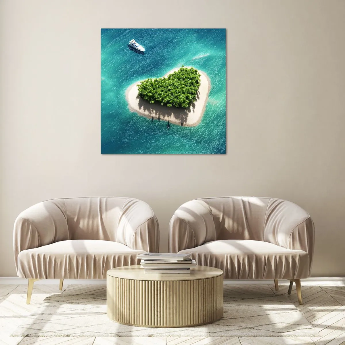 Üveg kép - Szeretem a nyarat - 70x70 cm