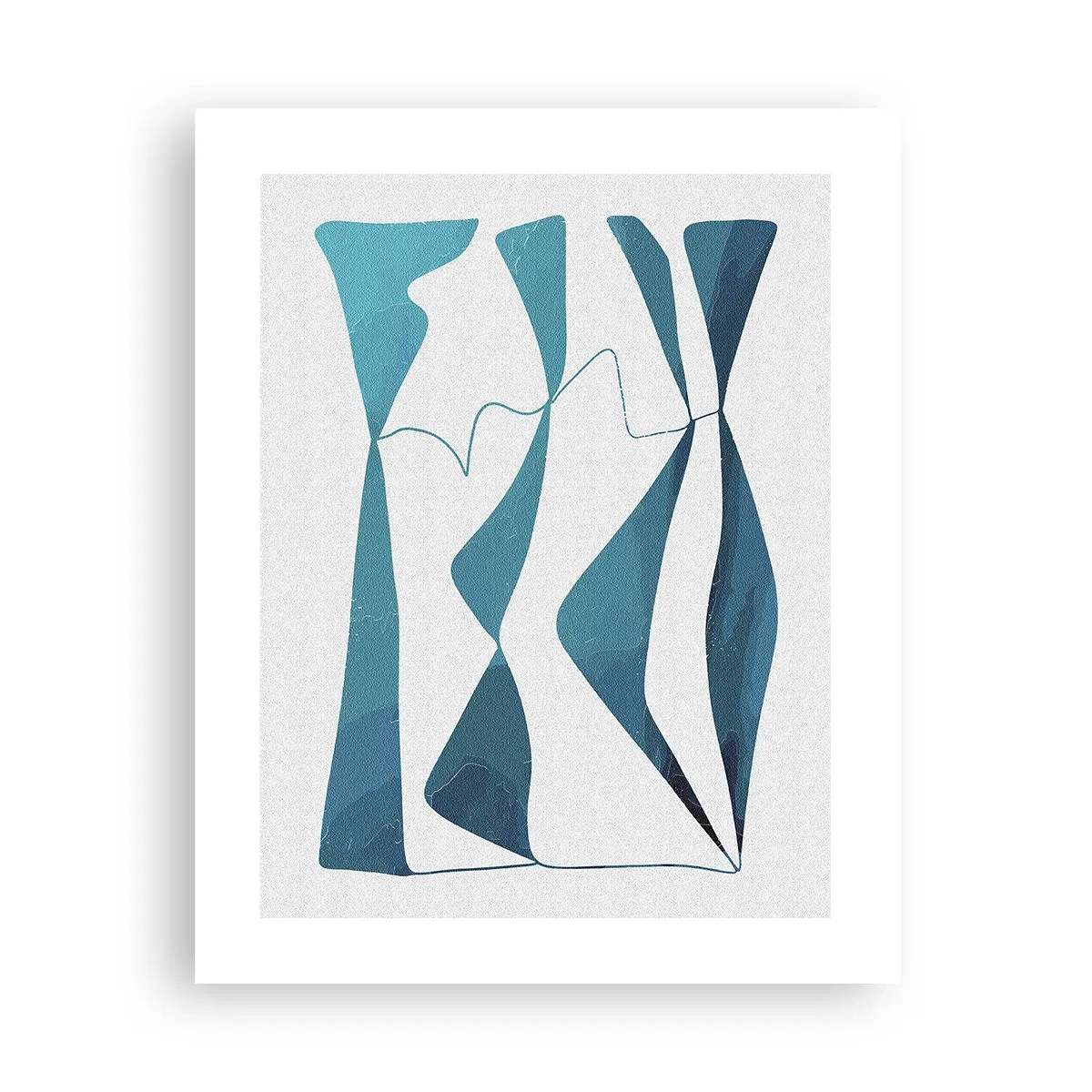 Poszter - Absztrakció: egy türkizkék összetétel - 40x50 cm
