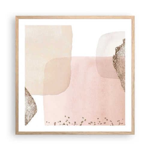 Poszter világos tölgy keretben - Egy pillantás a színeken keresztül - 60x60 cm