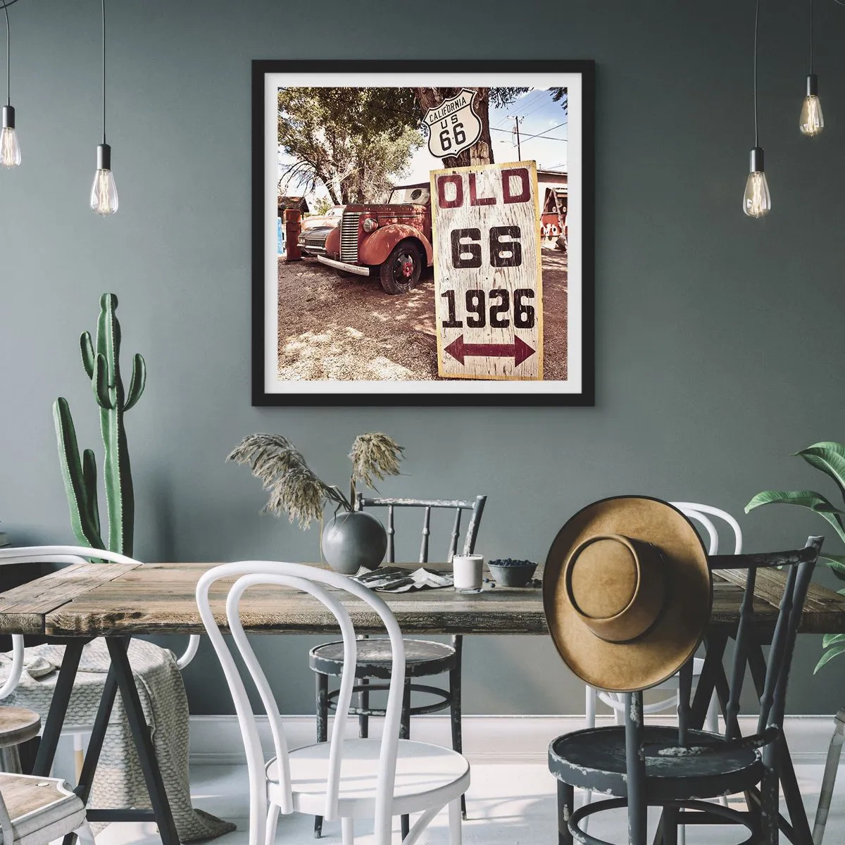 Poszter fehér keretben - Az amerikai tartomány legendája - 60x60 cm