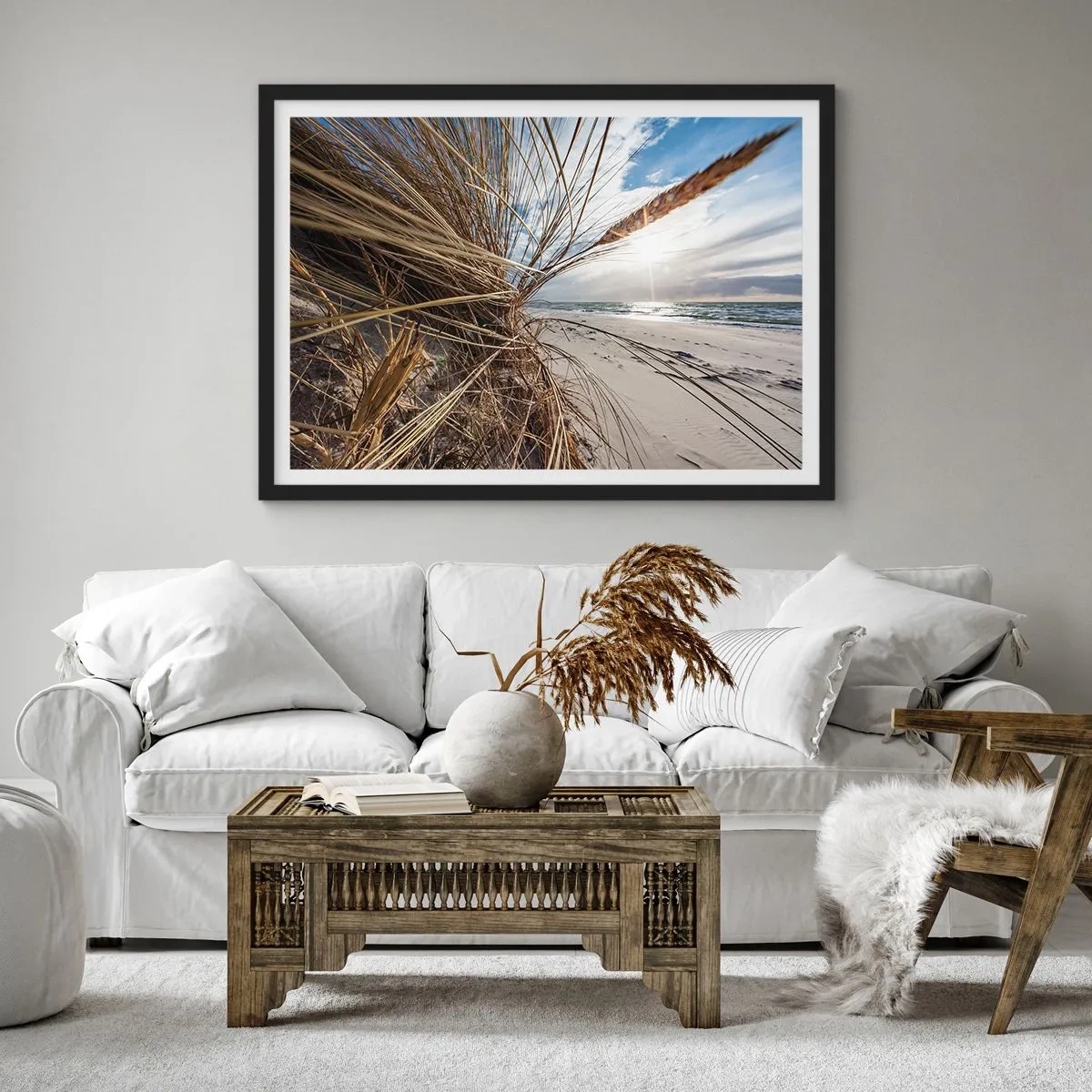 Poszter fehér keretben - Az elemek találkozása - 70x50 cm