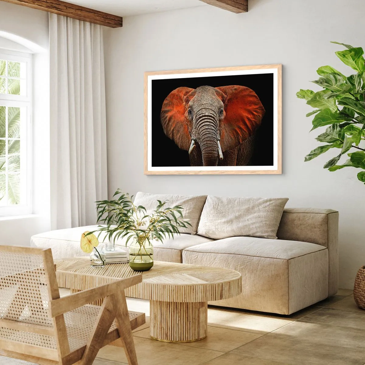 Poszter világos tölgy keretben - Én vad vagyok, és te? - 70x50 cm