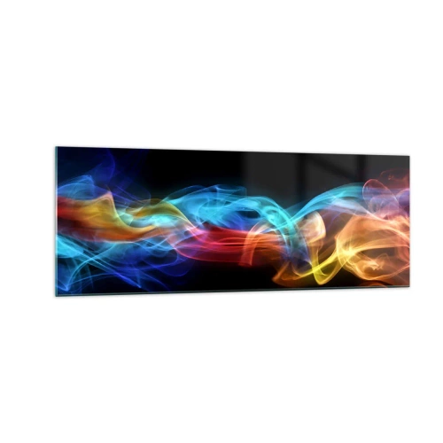Üveg kép - Ködök szivárványtánca - 140x50 cm