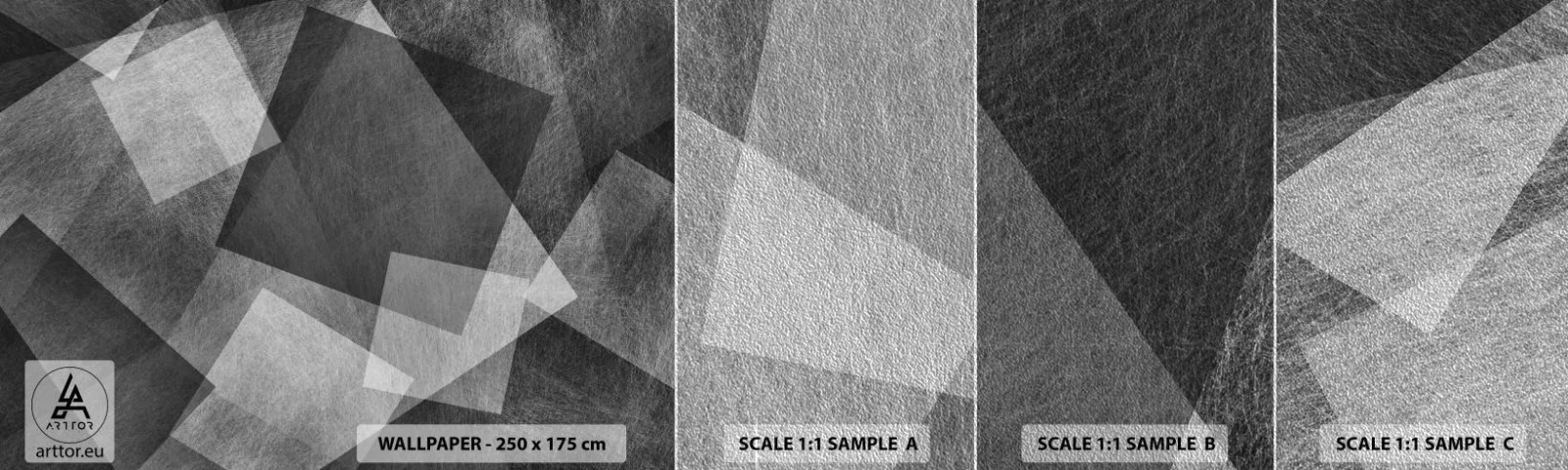 Fotótapéta Minta Premium Sand - A tartósság és a rend örök szimbóluma - Absztrakció, Darab, Fekete és fehér - 100x30 cm
