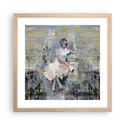 Poszter világos tölgy keretben - Klasszikus és modern - 40x40 cm