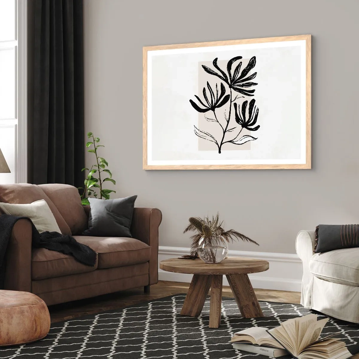 Poszter világos tölgy keretben - Vázlat egy herbáriumhoz - 40x30 cm