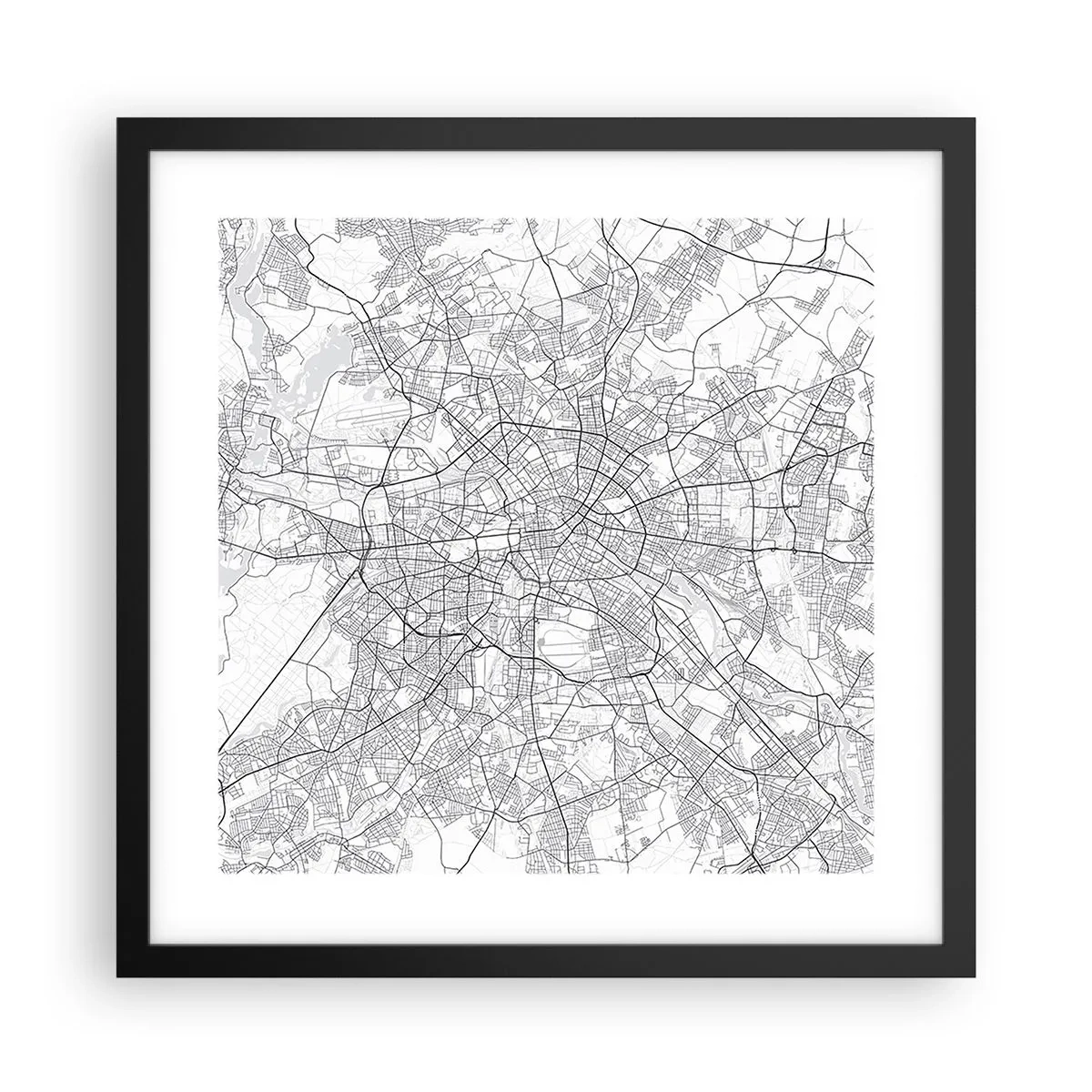 Poszter fehér keretben - Berlin virága - 40x40 cm