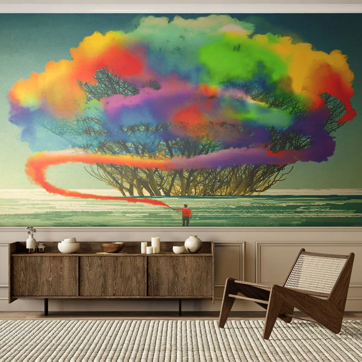 Fotótapéta Premium Sand - Keltsd életre ezt a világot - Absztrakció, Férfi, Modern minta - 350x256 cm