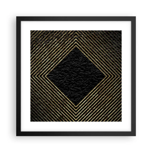 Poszter fehér keretben - Geometria glamour stílusban - 40x40 cm