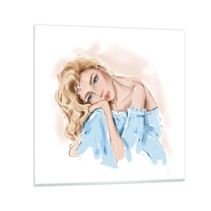 Üveg kép - Álmodozó a kékben - 60x60 cm