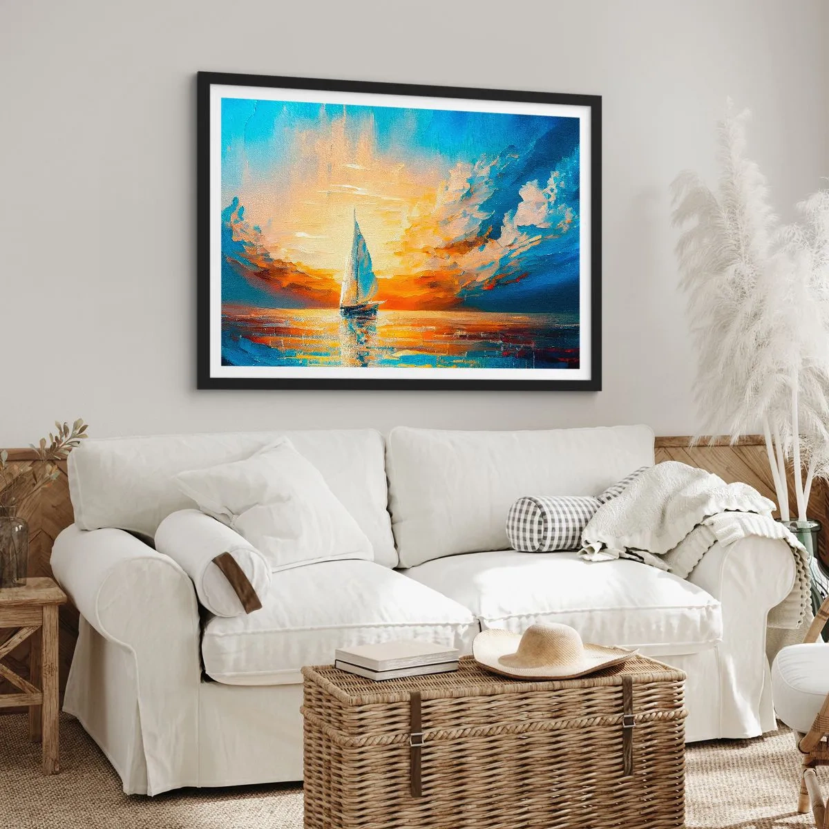 Poszter fehér keretben - Aranyban vitorlázva - 70x50 cm