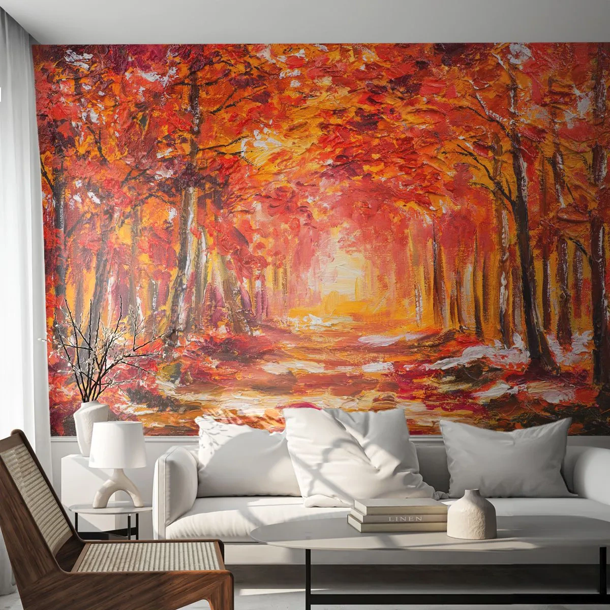Öntapadós Fotótapéta Deluxe Sticker - Rézerdő - Ősz, Park, Tájkép - 450x315 cm