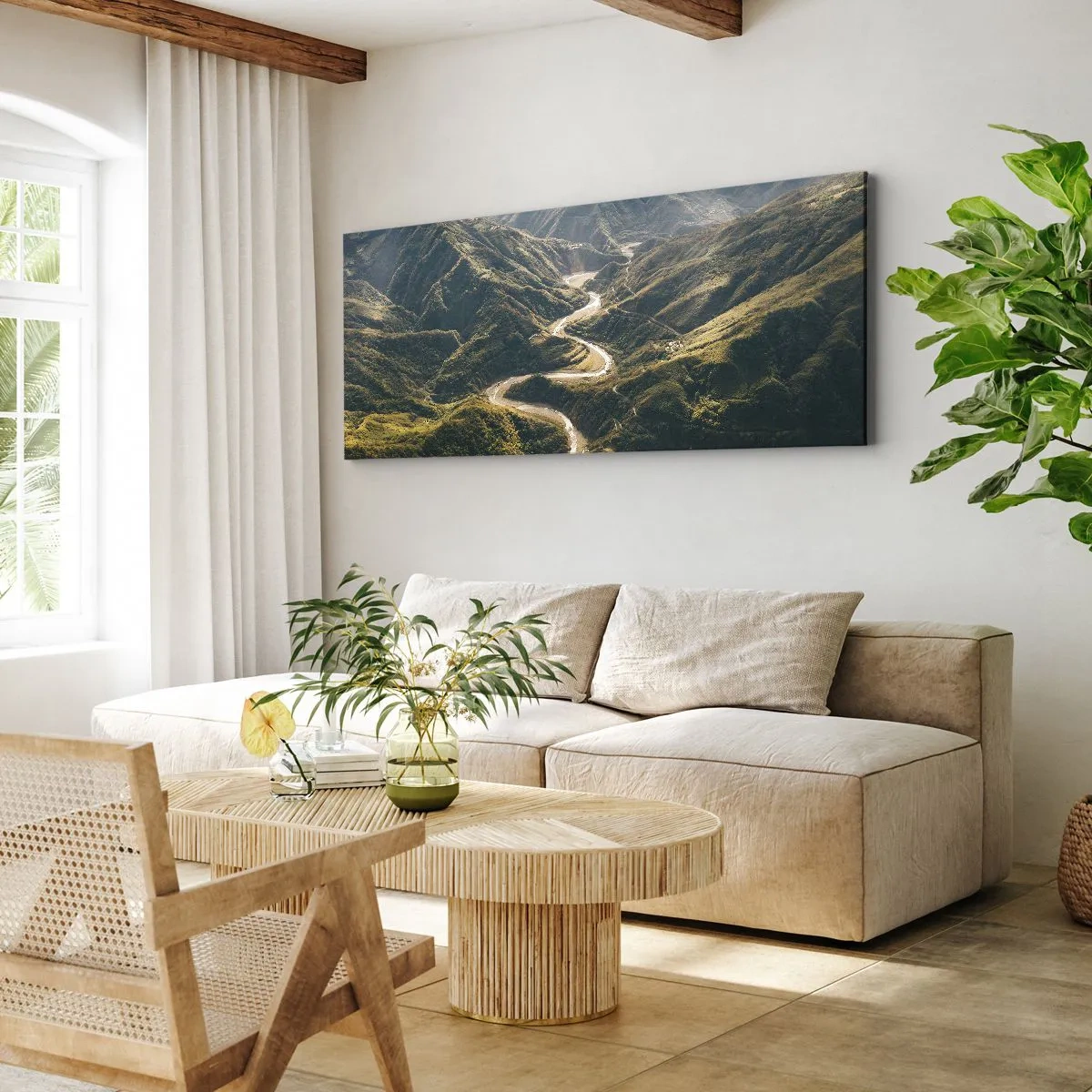 Vászonkép - A hegyek szívéből - 160x50 cm