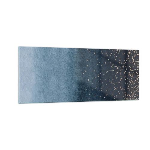 Üveg kép - Kompozíció - kék fázisok - 100x40 cm