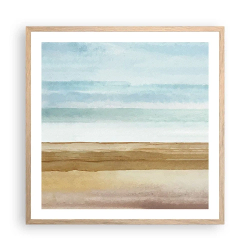 Poszter világos tölgy keretben - Vigasz - 60x60 cm