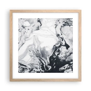 Poszter világos tölgy keretben - A Föld belseje - 40x40 cm